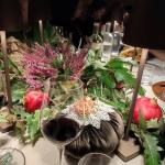 L'allestimento autunnale della tavola