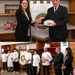 La direttrice dott.ssa Elisabetta Filippi e la brigata di cucina