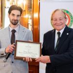 Il Presidente Paolo Petroni con il pastry chef Beniamino Passannante (Prix au Chef Pâtissier)